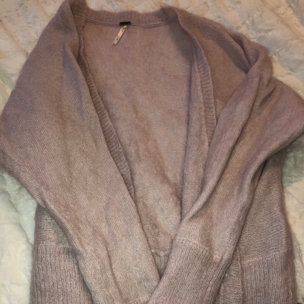 Free people pink cardigan